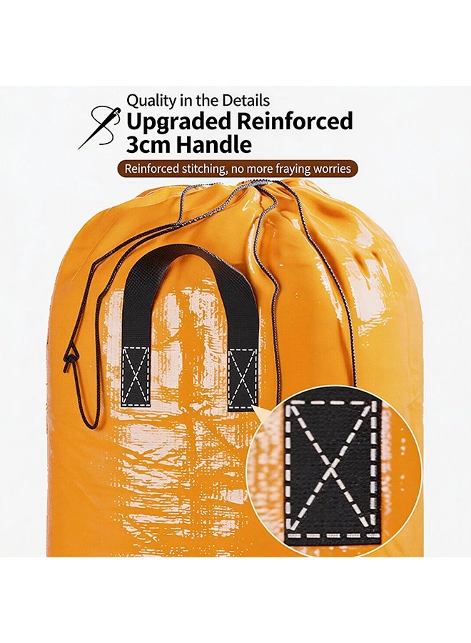 3-Pack Extra Large Moving Bags, Sturdy & Durable Storage Bags with Strong Handles & Drawstring, Waterproof & Dust Clothes Storage Bags proof for Clothes, Bedding & Home Organization - Image 4